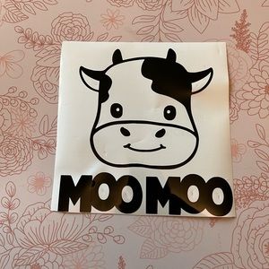 Get in on the Moovement with this Moo Moo smiling cow face vinyl decal sticker